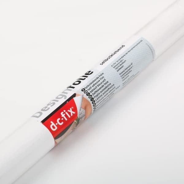 DC-FIX - Självhäftande rulle vanlig vit glans 2mx67,5cm