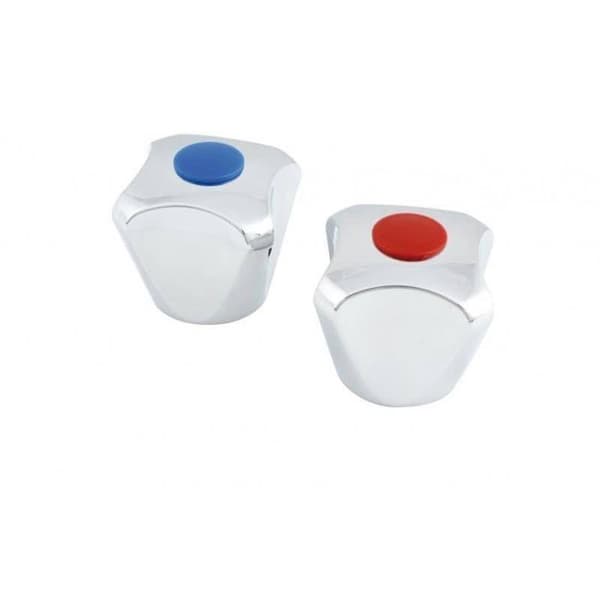 Kran- och handtagsknappar - Hydroland - PT-4CH - Kromad - 4 hörn - Badrum