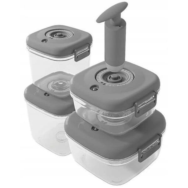 Pot för bestick - förvaringsutrustning Gierekhoff ENSEMBLE DE CONTENANTS HERMÉTIQUES CLEVER KITCHEN GRÅ