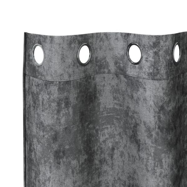 Gardiner - 2 st - Grå - 140x140 cm - Ögla - Syntetisk