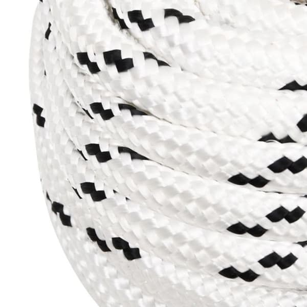 152787 vidaXL Arbetsrep Vit 18 mm 50 m Polyester