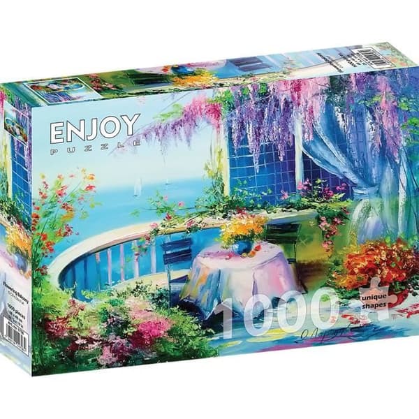 Pussel - Blomstrande Balkong - 1000 bitar - 1 000 bitar - 1000 bitar