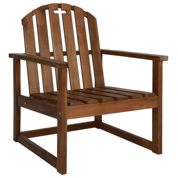 vidaXL Trädgårdsstolar Set med 2 Solid Acacia Wood 44033