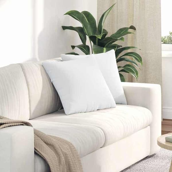 vidaXL Soffkuddar 2 st Vit 45 x 45 cm tyg 42013922