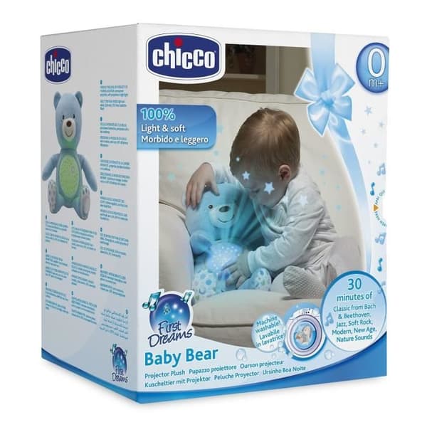 CHICCO Ourson Projektor Baby Bear Blå Första Drömmar