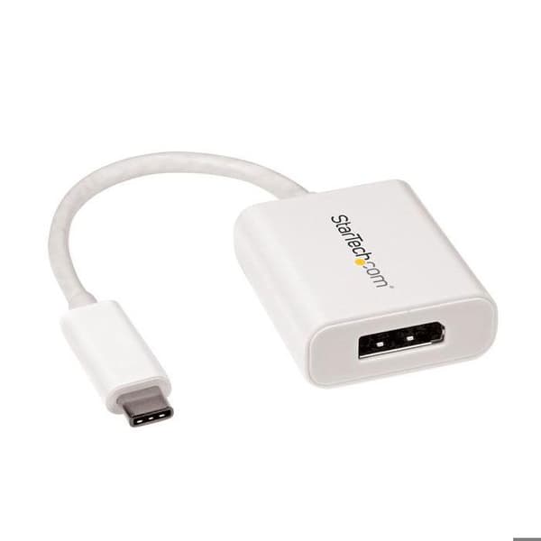 USB-C till DisplayPort videoadapter - STARTECH - 4K 60 Hz - Vit - Kompakt och lätt