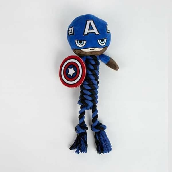 Hundleksak - MARVEL - Rektangulär - Blå - 9,5 x 30 x 9,5 cm - Tyg