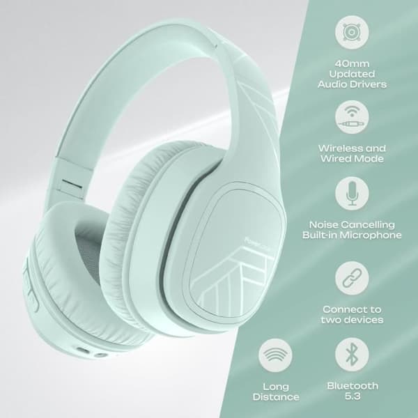 Bluetooth-hörlurar - PowerLocus - P7 - 60 timmar - Fällbar - Inbyggd mikrofon