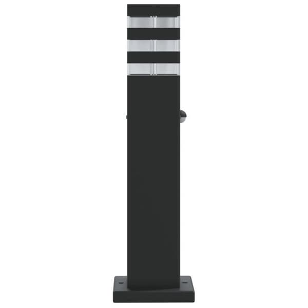 Utomhuslampstativ med sensor svart 50 cm aluminium