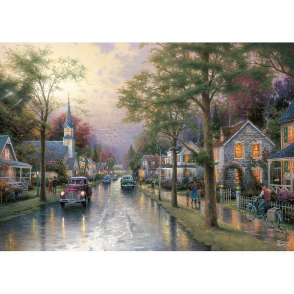 Pussel 1000 bitar - SCHMIDT SPIELE - Thomas Kinkade Studios - Bygdens uppvaknande - 1000 bitar