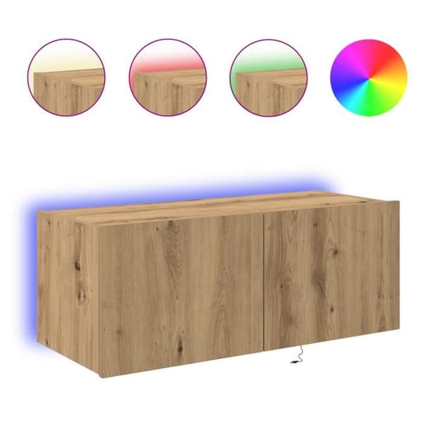 Buffé TV med LED-lampor Ek Hantverk 80x35x31 cm