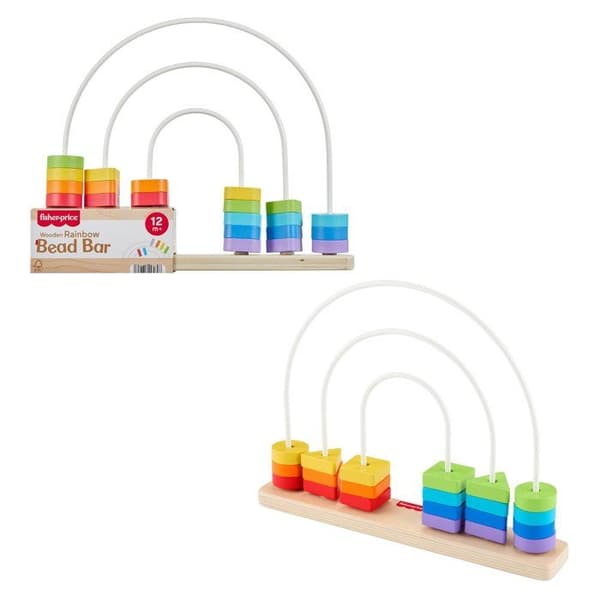 Fisher-Price regnbågsbåge i trä utbildningsleksak