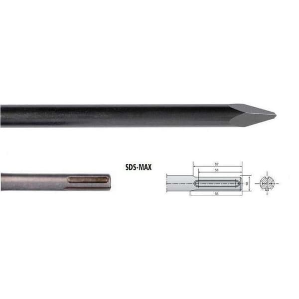 SDS-Max 400 mm spetsig mejsel - HITACHI - för borrhammare och borrhammare