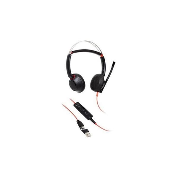 HP Poly Blackwire C5220 dator Mikro-headset supra-aural trådad Stereo svart Brusreducerande headset, vo