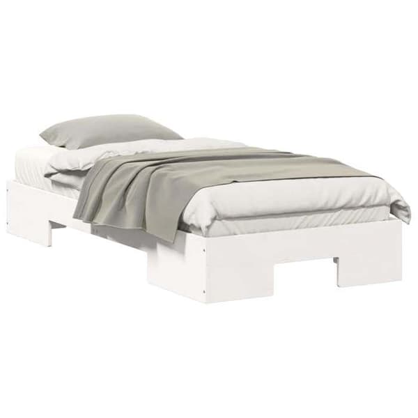 vidaXL Sängram Vit 90 x 200 cm 873047
