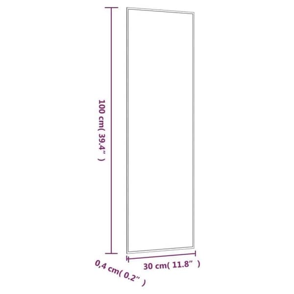 vidaXL Väggspegel 30x100 cm Rektangulär 350445