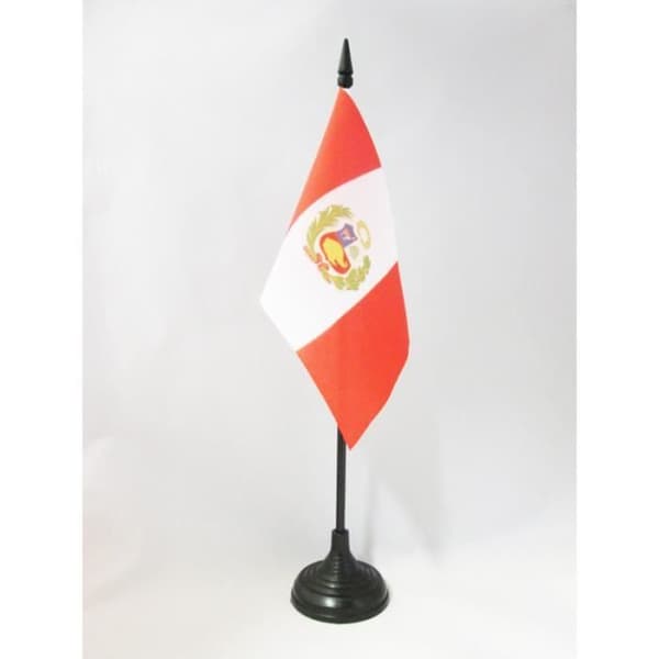 Bordflagga Peru 15x10cm - peruansk Hög kvalitet