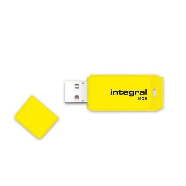 Inbyggd gul Neon USB-nyckel 16 GB