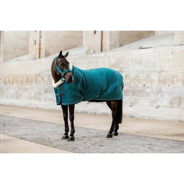 Kentucky sammets stallmatta 160g - smaragd - 155 cm