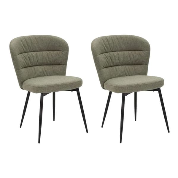 2-pack Stolar i Tyg "Losanna" 85cm Grön