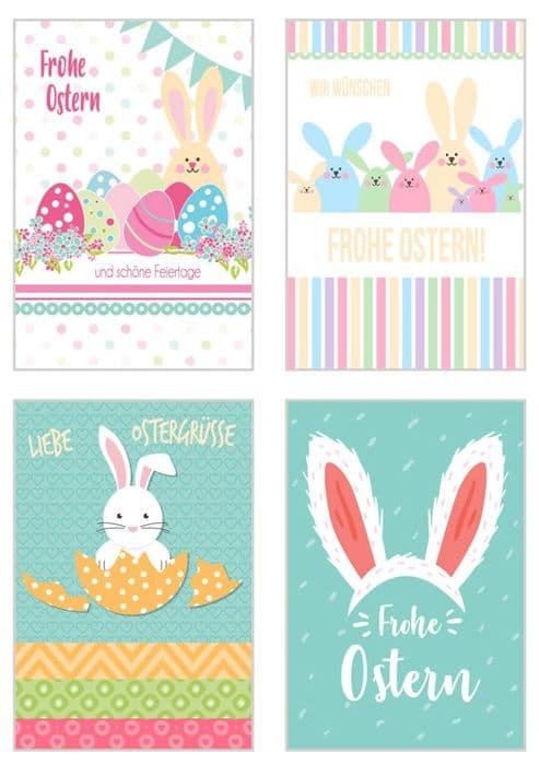 Fällbara påskkort - 21258 - 12-pack - 11,5 x 17 cm - Premiumpapper med kuvert