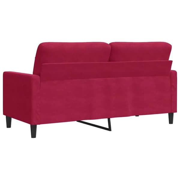 vidaXL 2-sitssoffa Bordeaux 140 cm Sammet 4007628