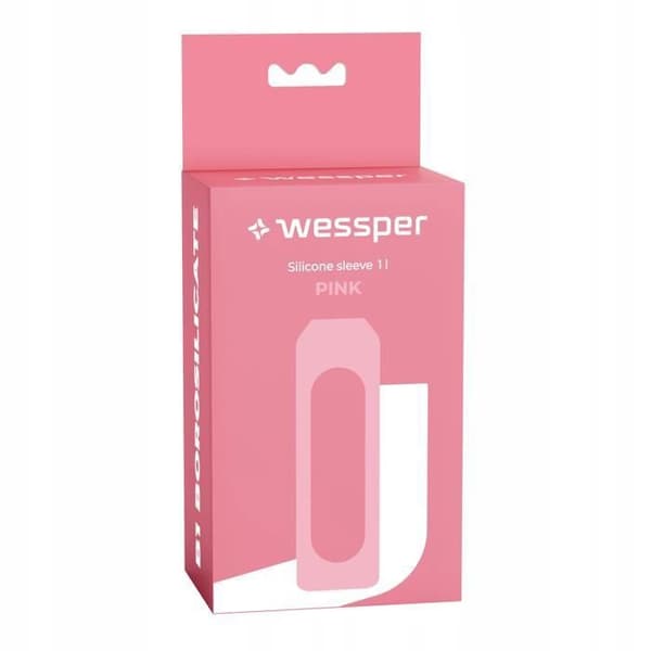 Siliconfodral för glasflaska Wessper B1 Borosilikat 1l - Rosa