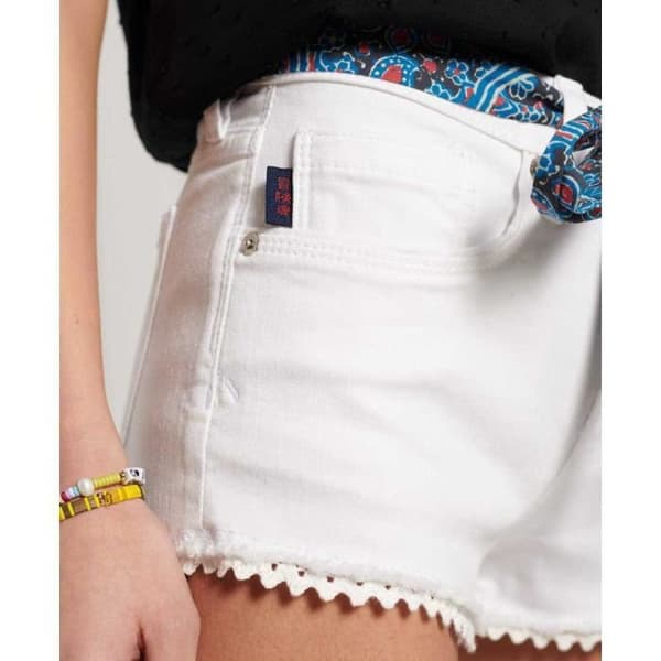 Superdry kort i spets - Optic - 30W regular Dam