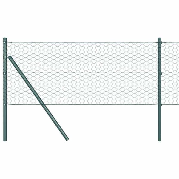 vidaXL Hexagonal stängsel Grön 0,4 x 100 m PVC 42005443