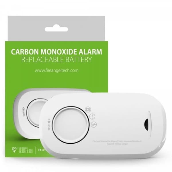 Koldioxiddetektor - FireAngel - FA3313-INT - Trådlös - Vit - Batteri ingår ej