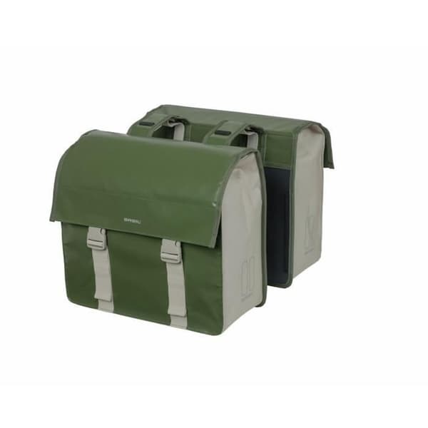 Basil Urban Load Sacoche dubbel 53 L - Mossgrön Sand