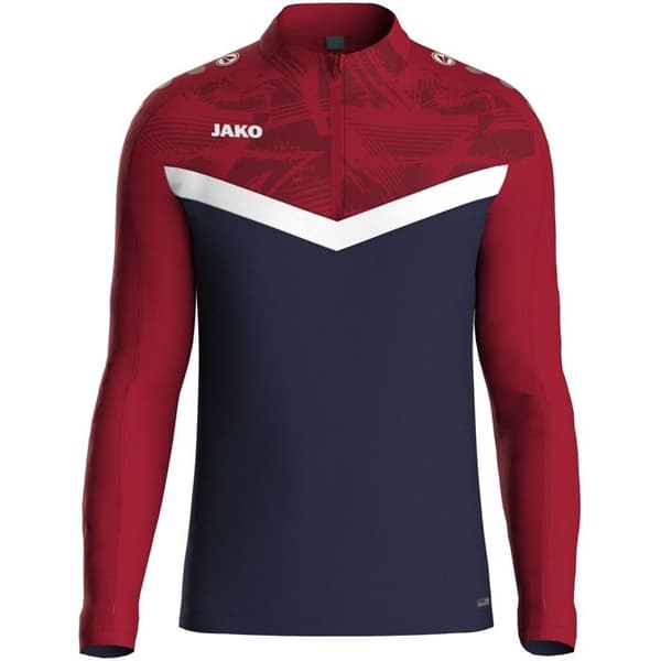 Jako Iconic zip-up barntröja - marinblå/röd
