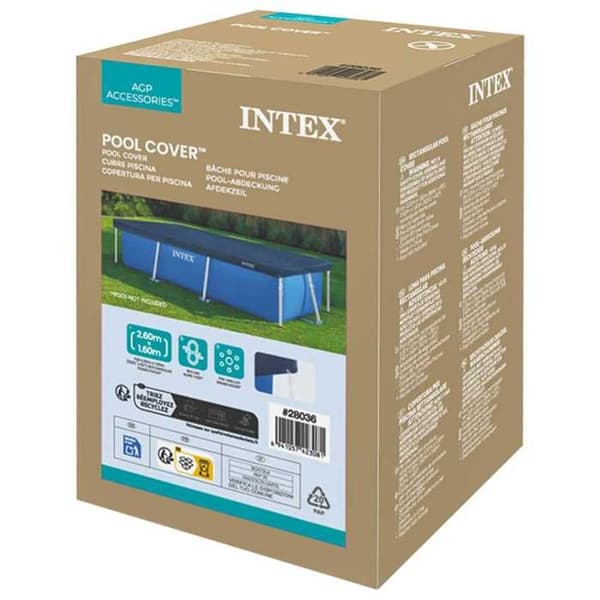 Skyddstäck för rektangulär uppblåsbar pool 2,60 x 1,60 m - Intex