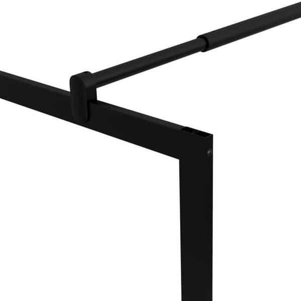 Duschvägg - vidaXL - 80x195 cm - Härdat glas - Svart - Sprutsäker