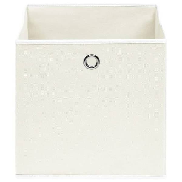vidaXL Förvaringsboxar 4 st Vit 32x32x32 cm Tyg