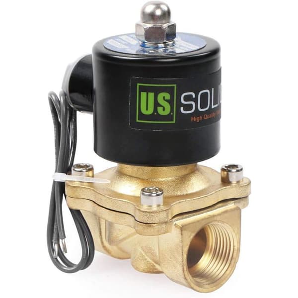 U.S. Solid 24V DC 3/4" G Messing NC för Luft Vatten Olja