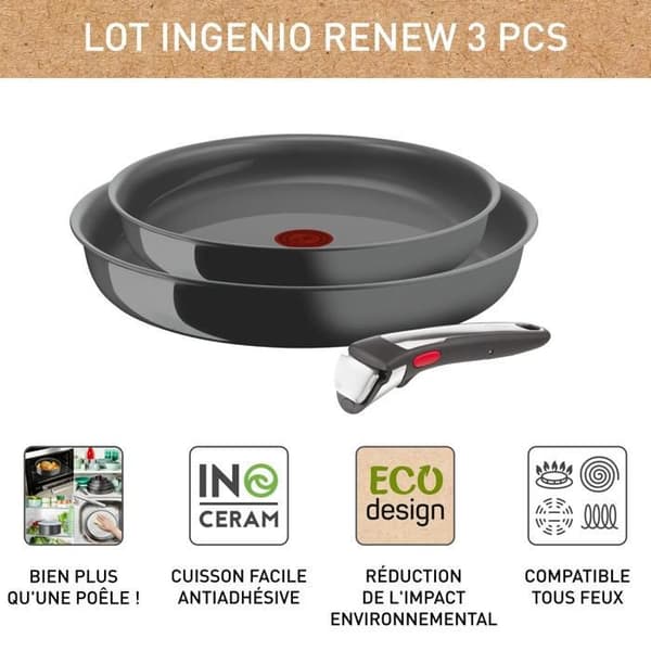 Tefal Ingenio Set 3 delar, Alla brännare inklusive induktion