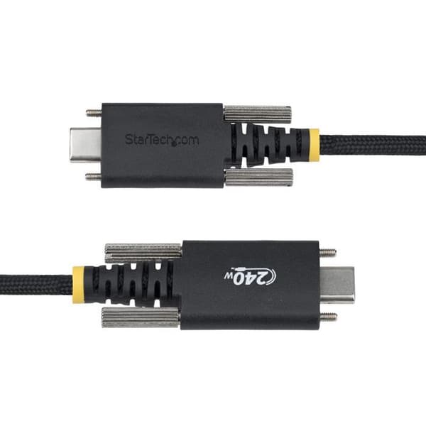 StarTech.com USB-C laddningskabel 2m 240W PD EPR Silikon Nylon flätad Svart