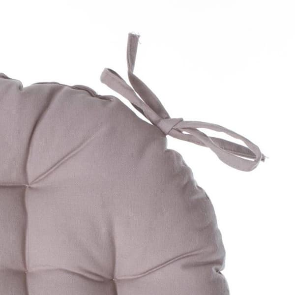 Rund stolskudde "Anjali" beige D38cm