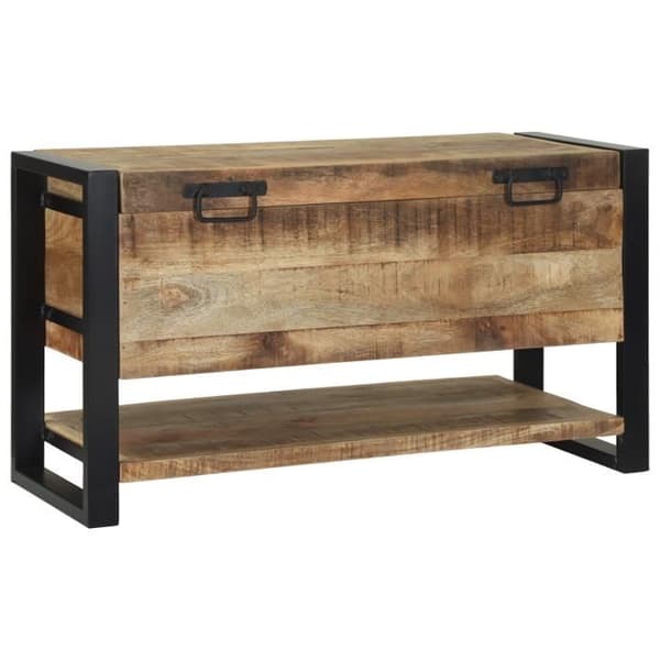 Förvaringslåda 80x35x45 cm Rå mango trä