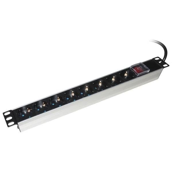 MULTIPRESA LINK I RACK 19", 8 PRESE SCHUKO MED INTERUTTORE SPINA SCHUKO 16A