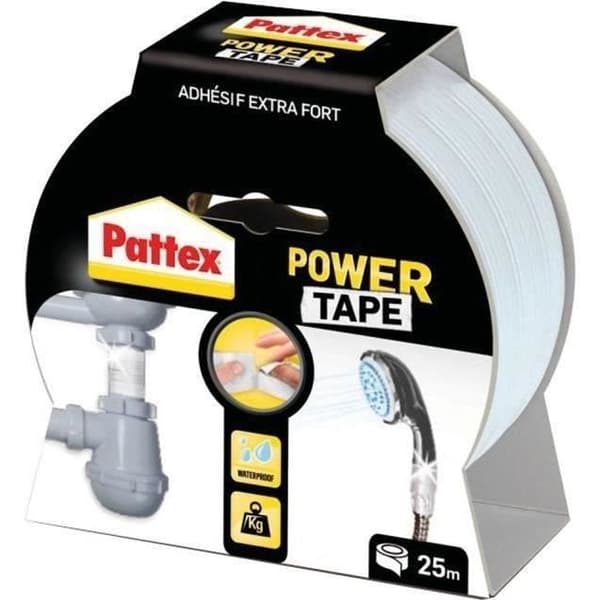 Power Tape självhäftande tejp - Vit - 25m