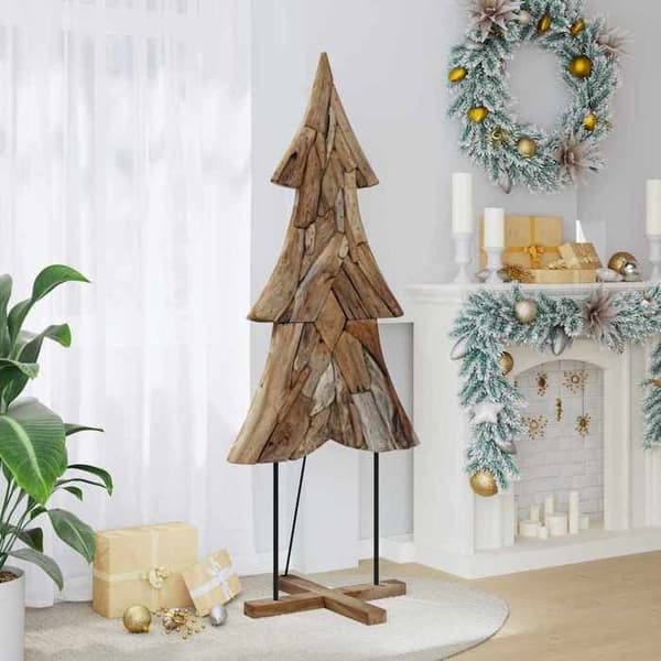 Julgran - VIDAXL - 180 cm - Solid teakträ - Brun - Inomhus/utomhus skyddad