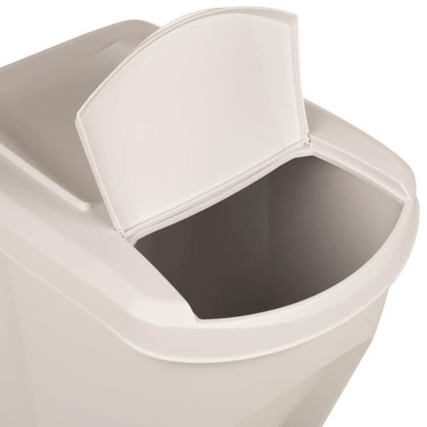 vidaXL Stapelbara sopkärl 3 st Vit 75 L polypropen 152199