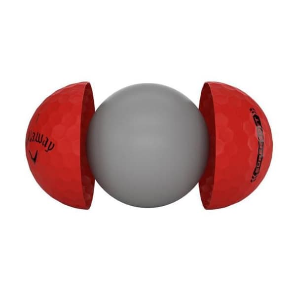 Box med 12 Callaway Supersoft Golfbollar Röd Ny