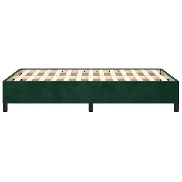 vidaXL Sängram utan madrass mörkgrön 120x200 cm sammet 347315
