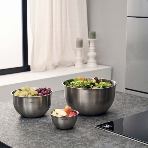 Set med skålar S/M/L / 3-delar, Rostfritt stål, Silver