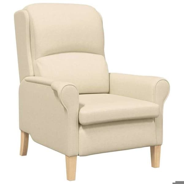 vidaXL fåtölj Crème tyg 42009846