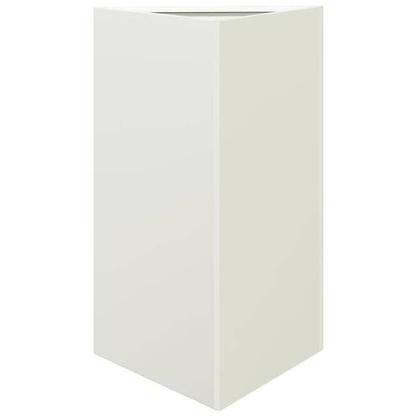 vidaXL Triangulär vit kruka 50x43x75 cm stål 851173