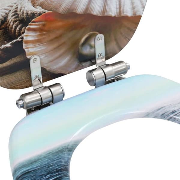 vidaXL Toalettsits MDF Soft Close Lock Shell
